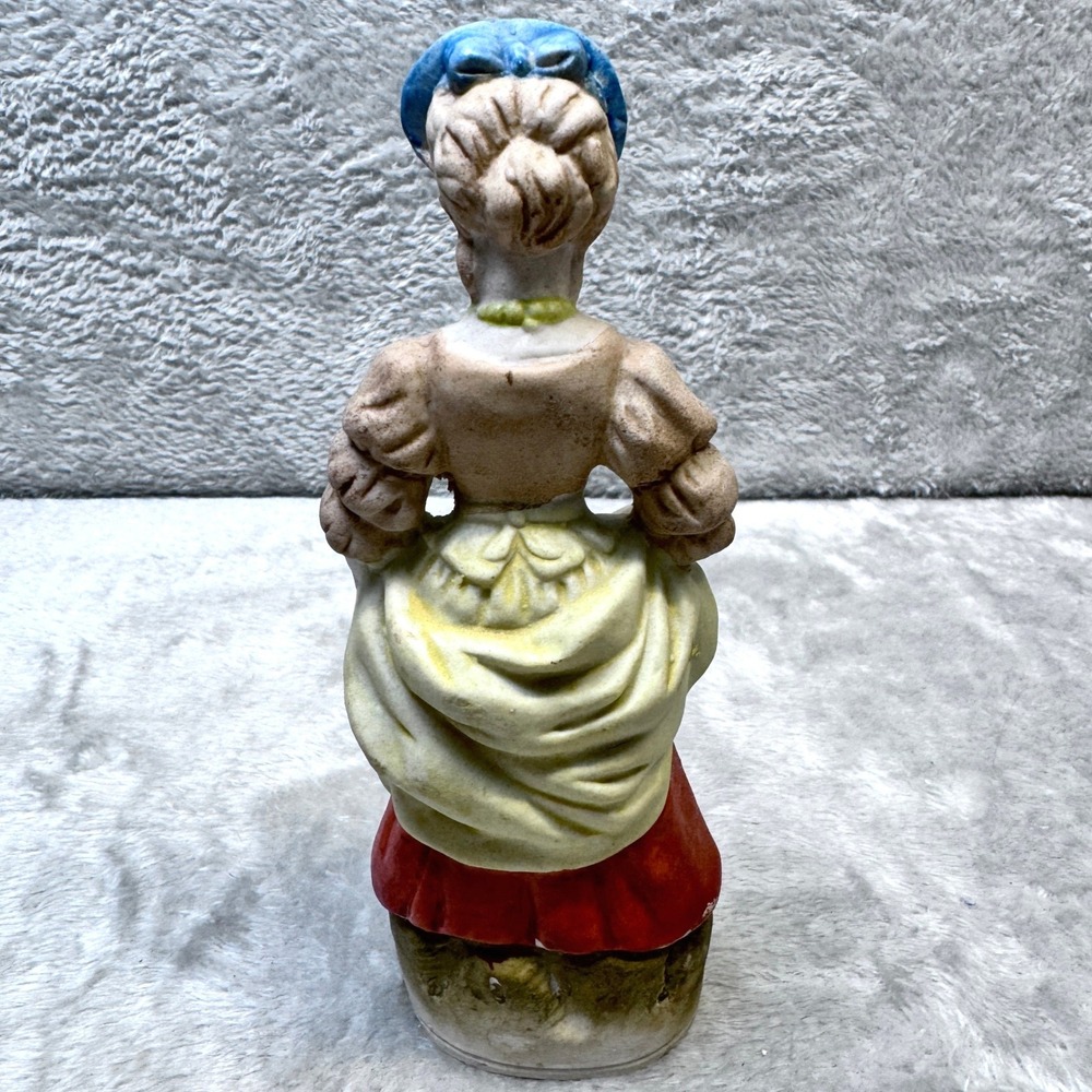 Vintage Hand-Painted Ceramic Occupied Japan Woman Figurine Floral‎ Victorian - Picture 4 of 7